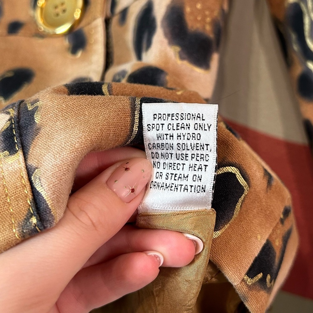 Cache Women's Leopard Print Button Down Jacket Tr… - image 8